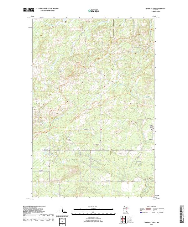 US Topo 7.5-minute map for McCarthy Creek MN