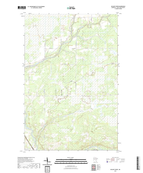 US Topo 7.5-minute map for McCarty River MN