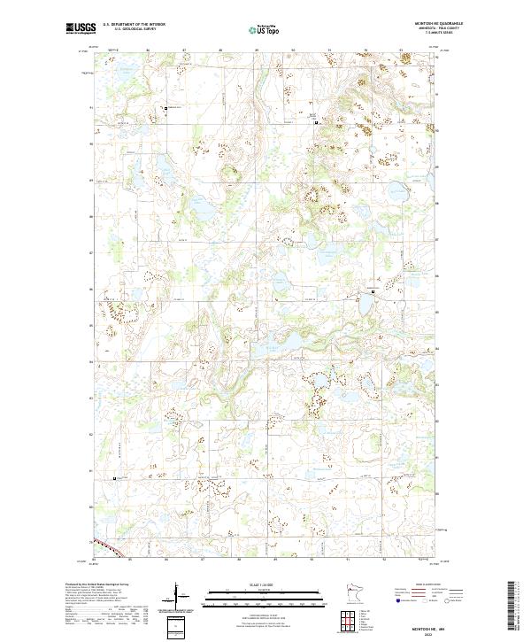 US Topo 7.5-minute map for McIntosh NE MN