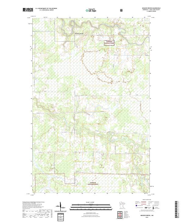 US Topo 7.5-minute map for Meadow Brook MN