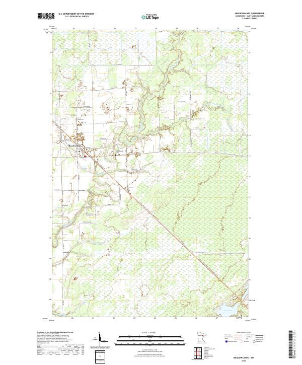 US Topo 7.5-minute map for Meadowlands MN