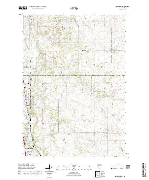 US Topo 7.5-minute map for Medford East MN