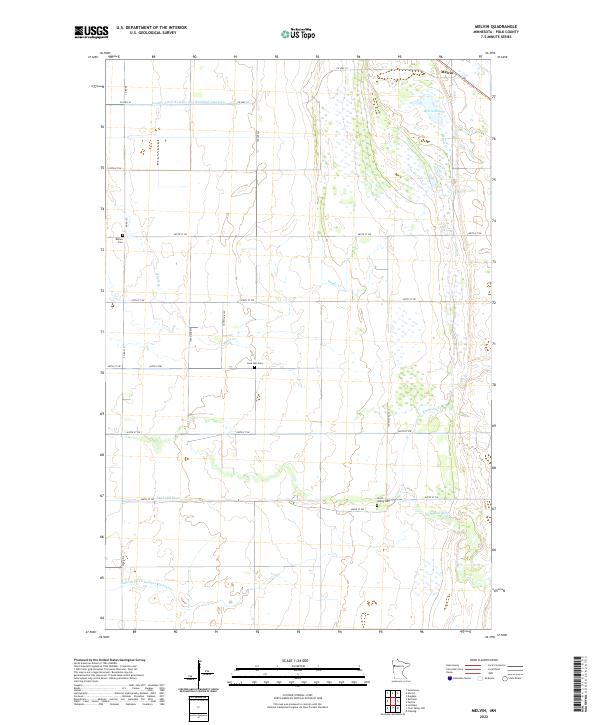 US Topo 7.5-minute map for Melvin MN