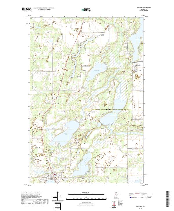 US Topo 7.5-minute map for Menahga MN