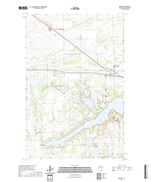 US Topo 7.5-minute map for Mentor MN