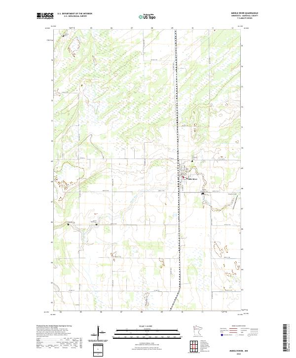 US Topo 7.5-minute map for Middle River MN