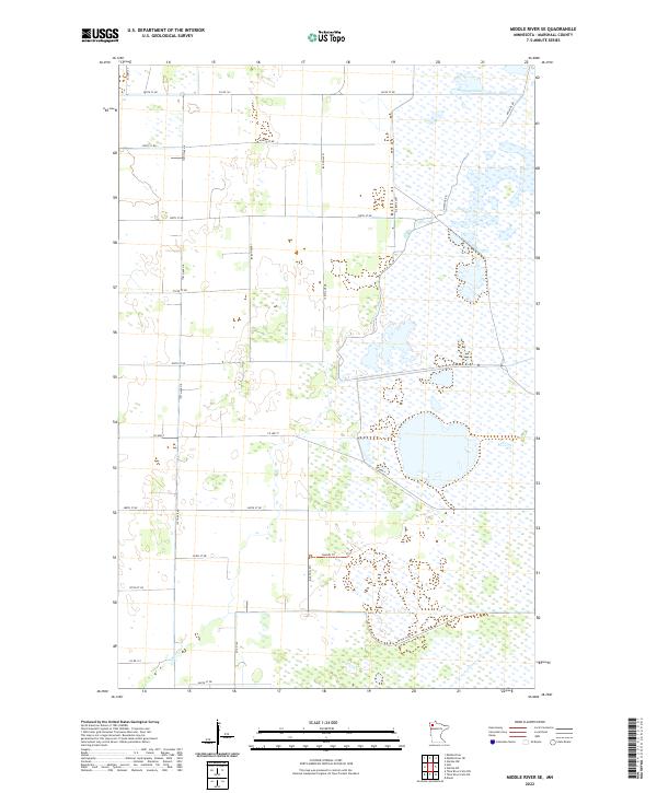 US Topo 7.5-minute map for Middle River SE MN