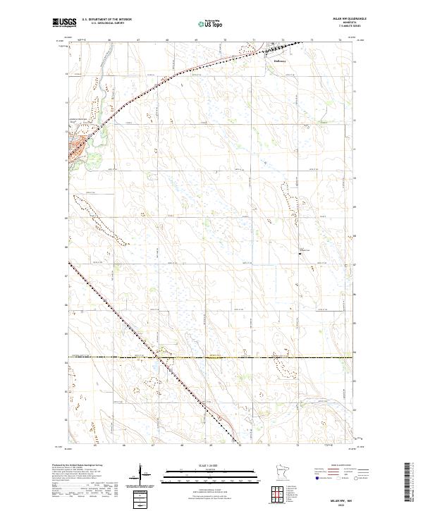 US Topo 7.5-minute map for Milan NW MN