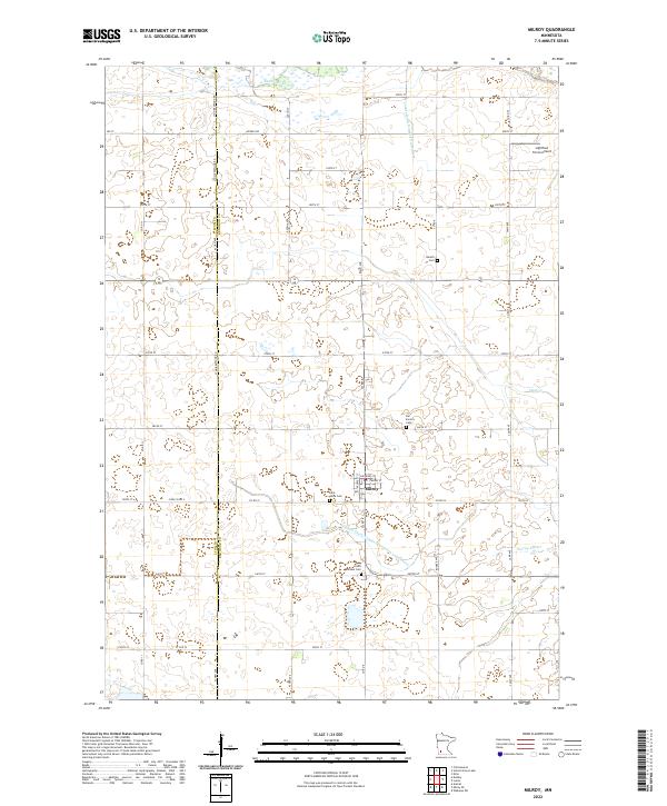 US Topo 7.5-minute map for Milroy MN
