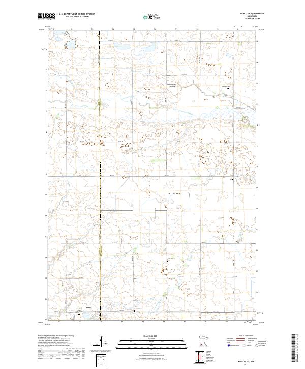 US Topo 7.5-minute map for Milroy SE MN