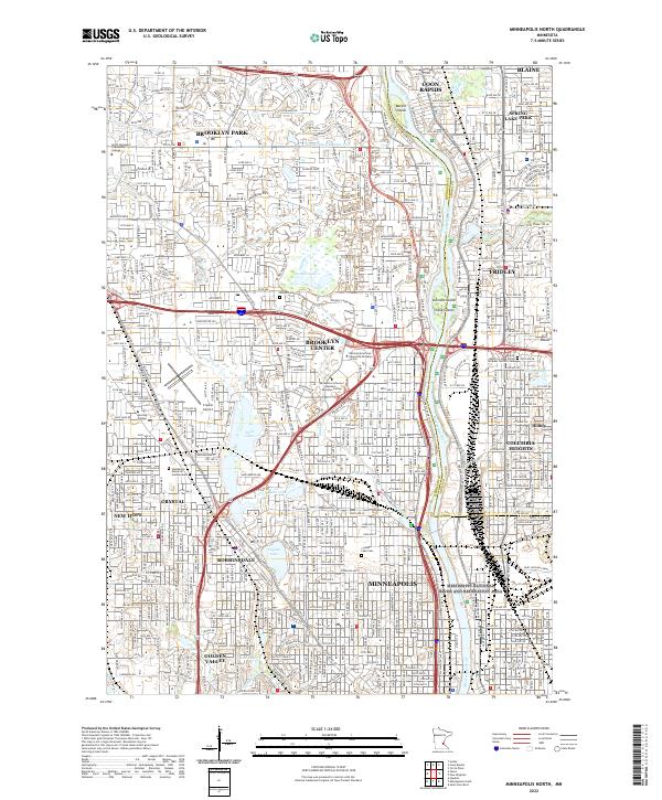 US Topo 7.5-minute map for Minneapolis North MN