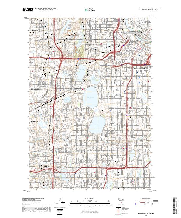 US Topo 7.5-minute map for Minneapolis South MN