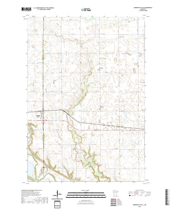 US Topo 7.5-minute map for Minnesota Falls MN
