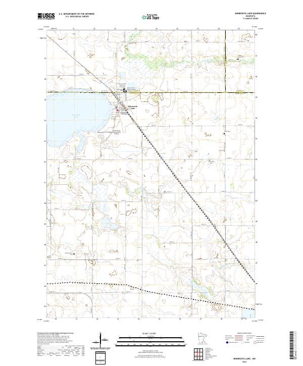 US Topo 7.5-minute map for Minnesota Lake MN