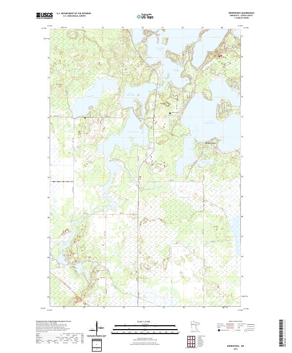 US Topo 7.5-minute map for Minnewawa MN