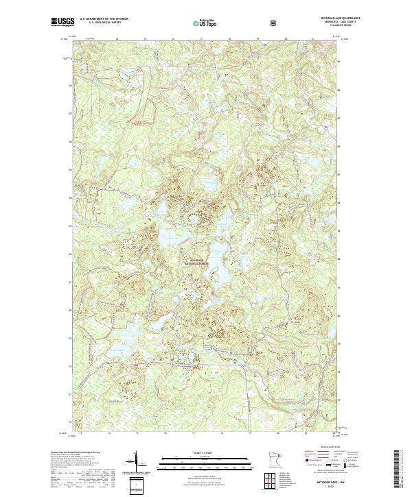 US Topo 7.5-minute map for Mitawan Lake MN