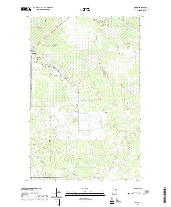 US Topo 7.5-minute map for Mizpah NE MN