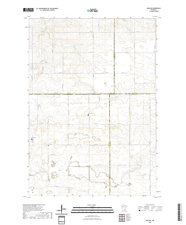 US Topo 7.5-minute map for Moland MN
