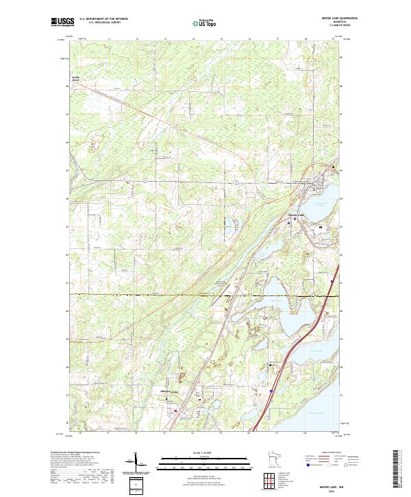US Topo 7.5-minute map for Moose Lake MN