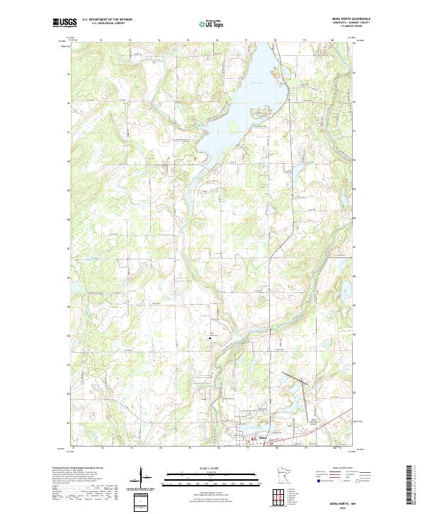 US Topo 7.5-minute map for Mora North MN