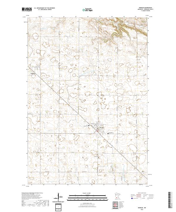 US Topo 7.5-minute map for Morgan MN