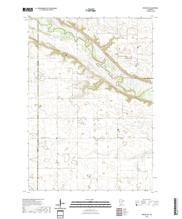 US Topo 7.5-minute map for Morgan NE MN