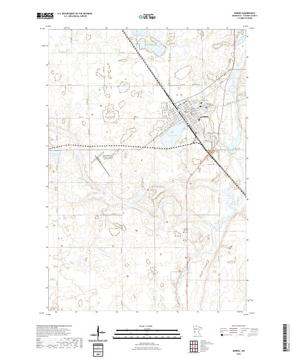 US Topo 7.5-minute map for Morris MN
