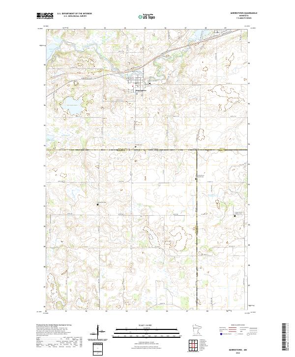 US Topo 7.5-minute map for Morristown MN