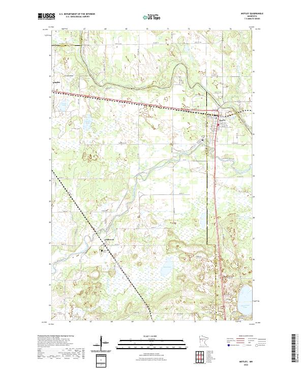 US Topo 7.5-minute map for Motley MN