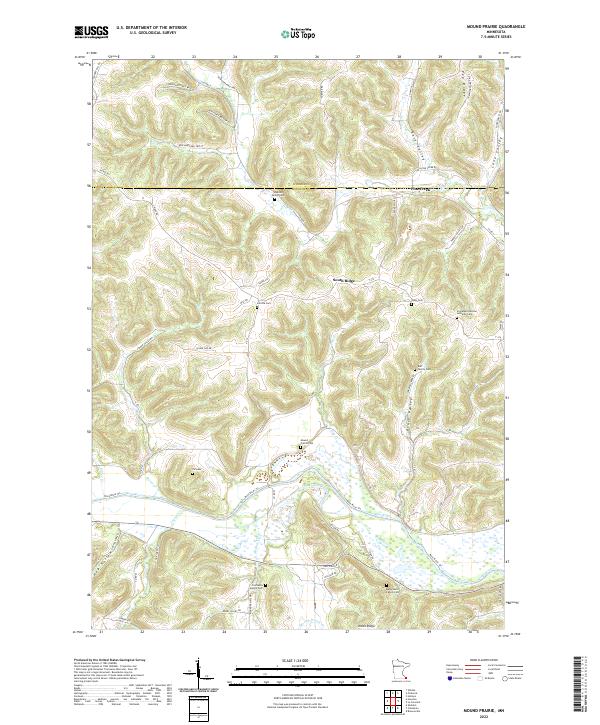 US Topo 7.5-minute map for Mound Prairie MN