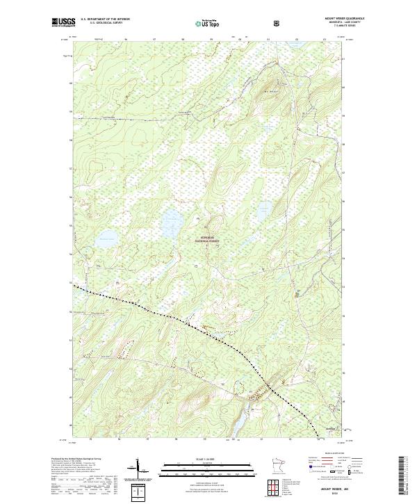 US Topo 7.5-minute map for Mount Weber MN