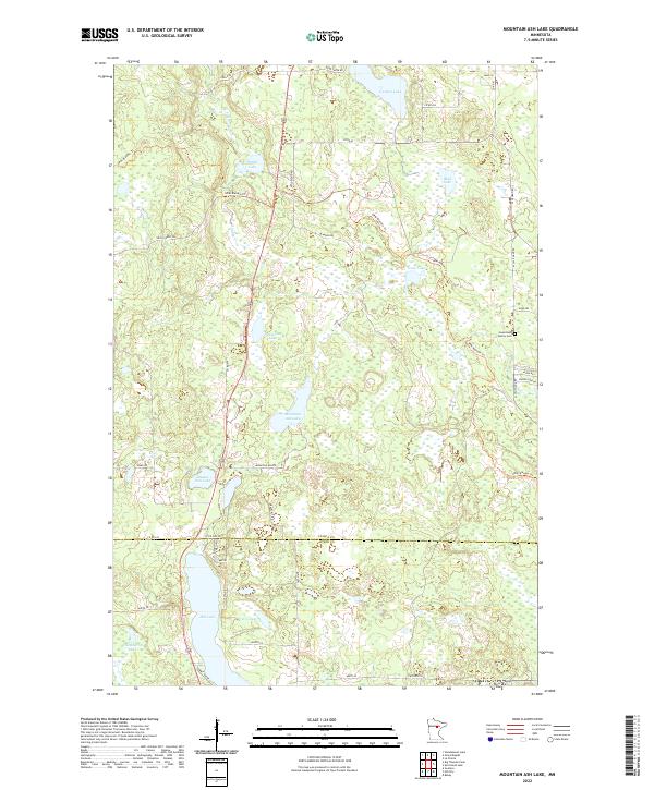 US Topo 7.5-minute map for Mountain Ash Lake MN
