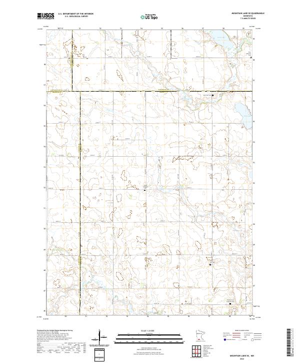 US Topo 7.5-minute map for Mountain Lake SE MN