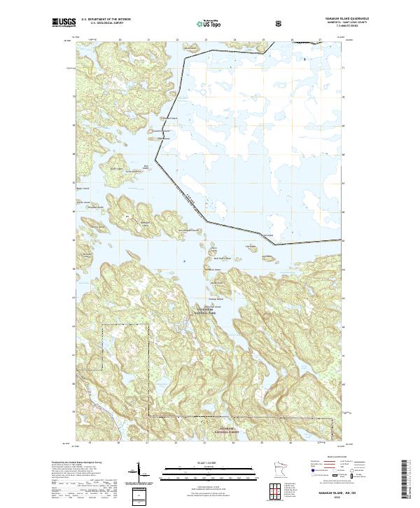US Topo 7.5-minute map for Namakan Island MNON