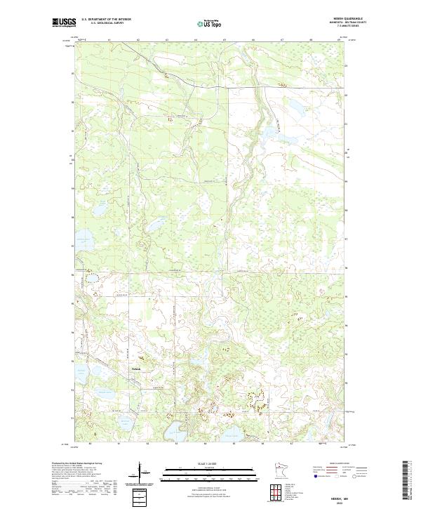US Topo 7.5-minute map for Nebish MN