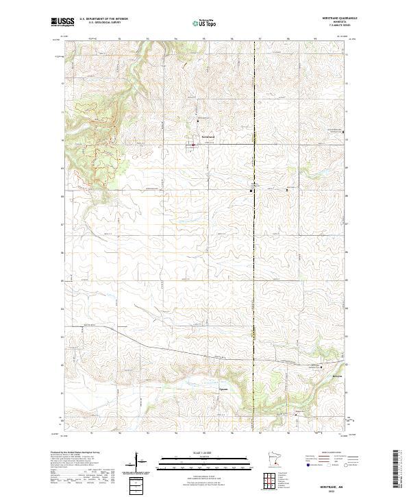 US Topo 7.5-minute map for Nerstrand MN