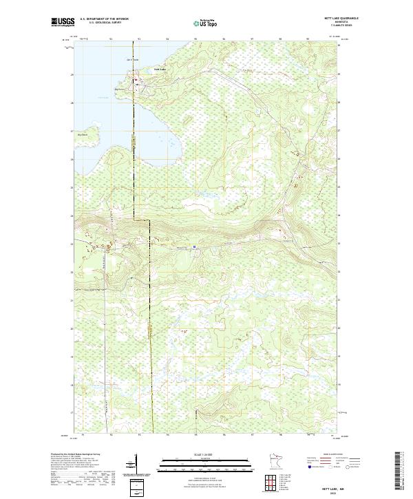 US Topo 7.5-minute map for Nett Lake MN