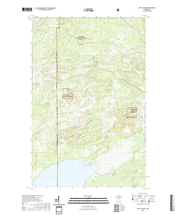 US Topo 7.5-minute map for Nett Lake NE MN