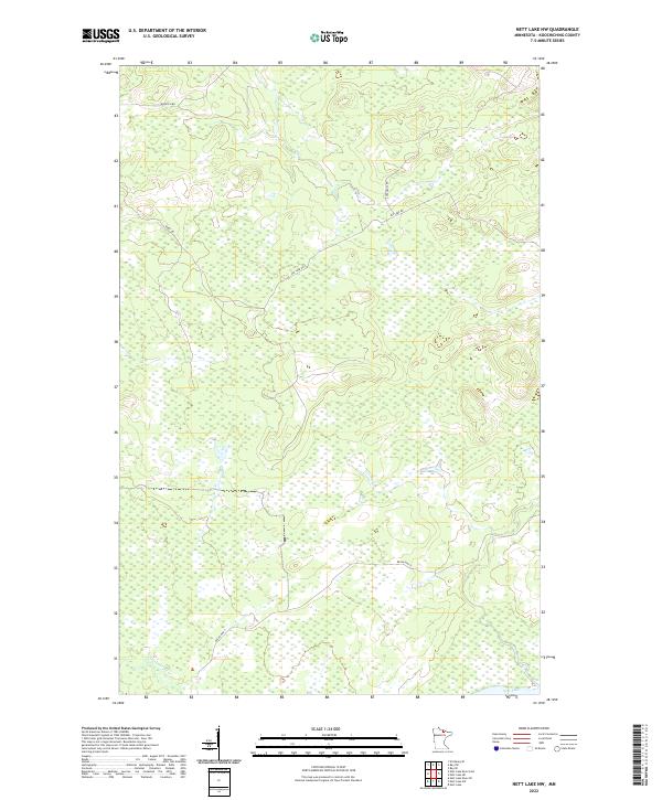 US Topo 7.5-minute map for Nett Lake NW MN