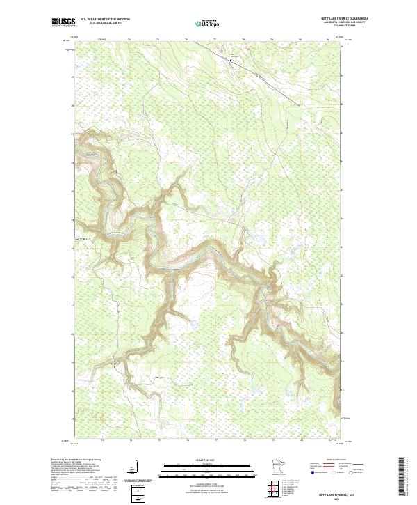 US Topo 7.5-minute map for Nett Lake River SE MN