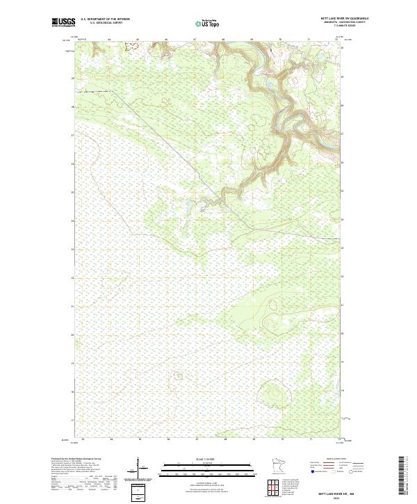 US Topo 7.5-minute map for Nett Lake River SW MN