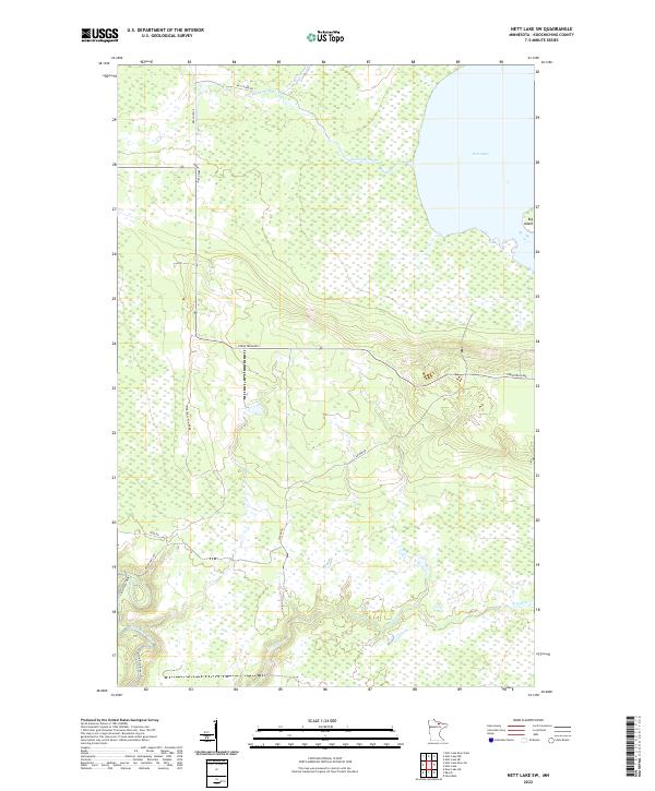 US Topo 7.5-minute map for Nett Lake SW MN