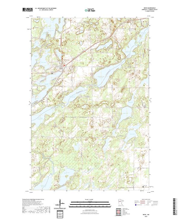 US Topo 7.5-minute map for Nevis MN