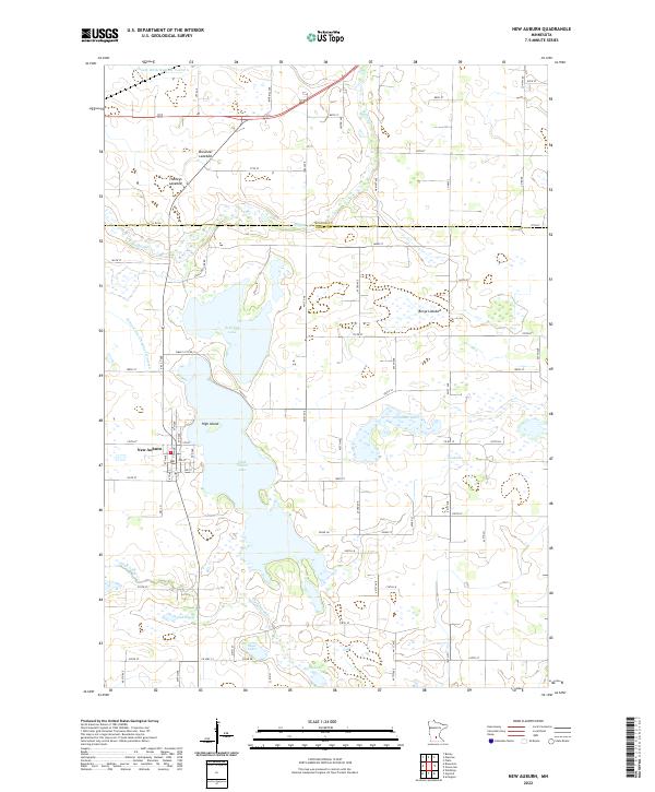 US Topo 7.5-minute map for New Auburn MN