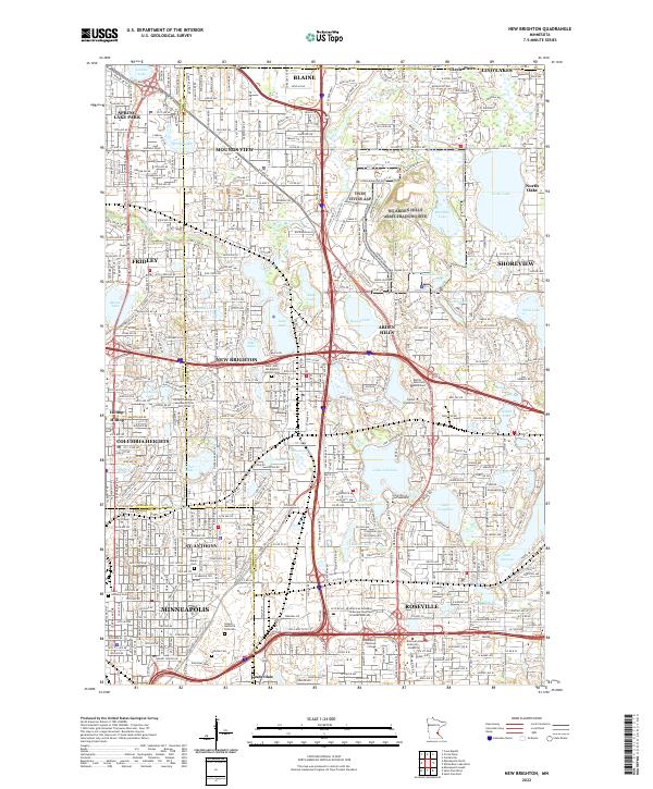 US Topo 7.5-minute map for New Brighton MN