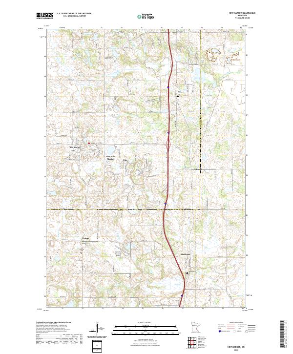 US Topo 7.5-minute map for New Market MN