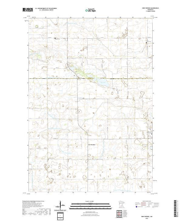 US Topo 7.5-minute map for New Sweden MN