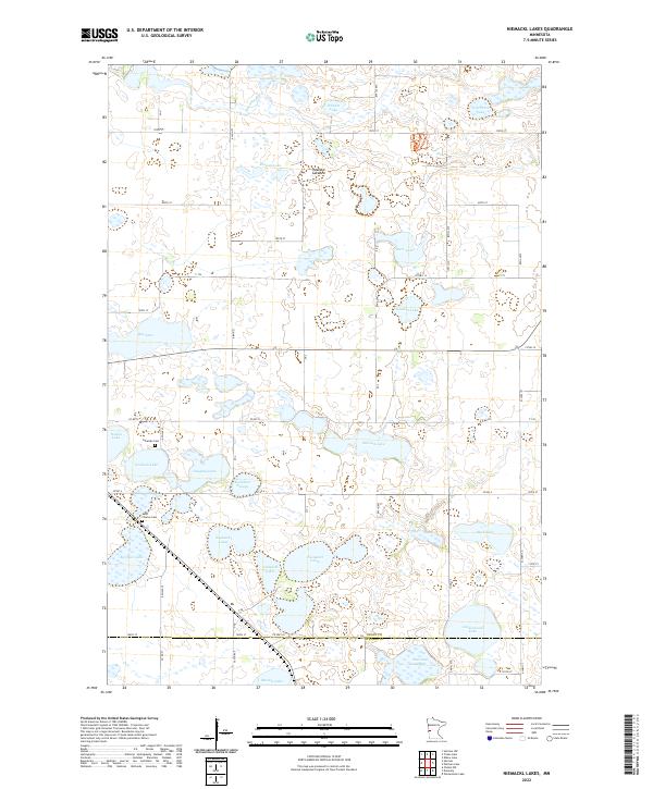 US Topo 7.5-minute map for Niemackl Lakes MN