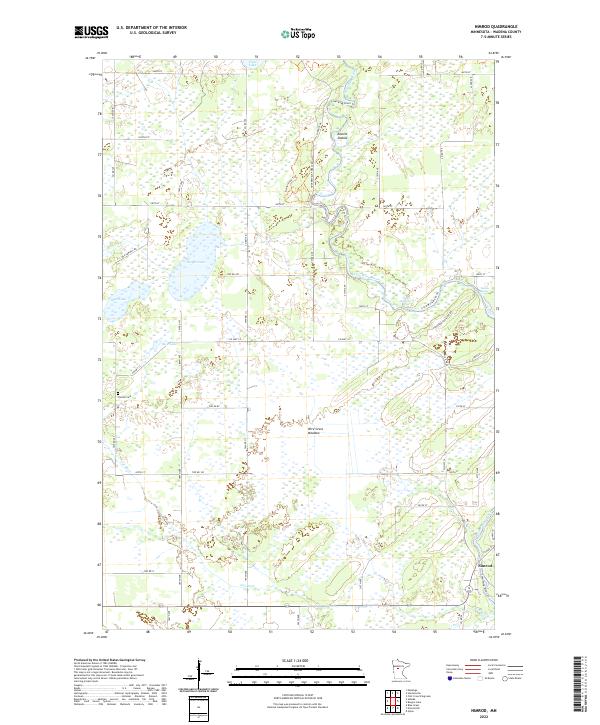 US Topo 7.5-minute map for Nimrod MN