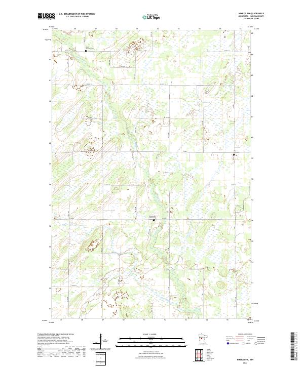 US Topo 7.5-minute map for Nimrod SW MN